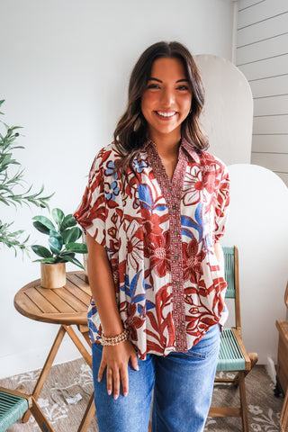 Sundown Blooms • Burgundy Floral