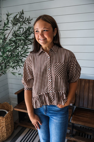 Falling For Gingham • Brown