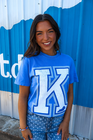 K Is For Kentucky Graphic Tee • Blue