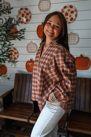 Pumpkin Patch Plaid • Burnt Orange