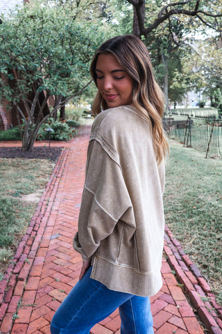 Riley Mineral Pullover • Tan