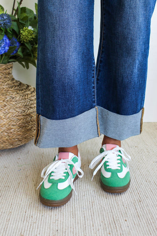 Good Vibes Sneaker • Green/Pink