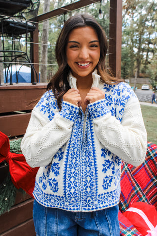 Snow Place Like Home • Cream/Blue