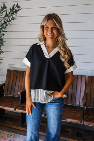 Timeless Trend • Black Pinstripe