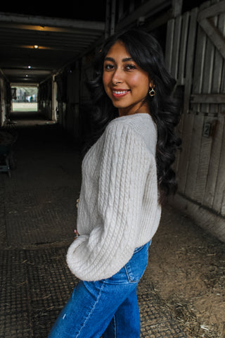 Sweet Sentiments Bow Sweater • Oatmeal