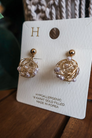 Chicest Charm Mesh Ball Earrings • Gold