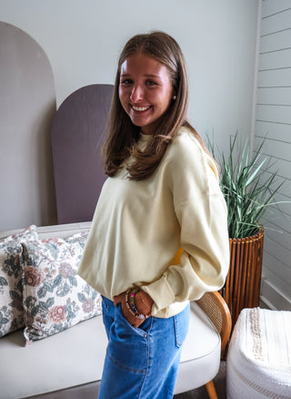 Cozy Crewneck Pullover • Yellow