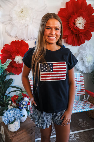 Star-Spangled Banner Top • Black