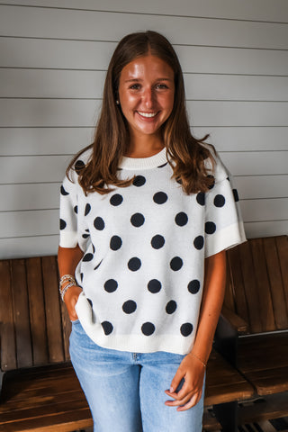 Pattern Play Dotted Sweater • Off-White