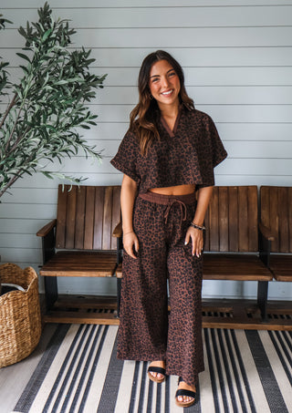 On The Wild Side Pant Set • Leopard