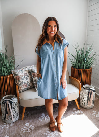 Dakota Denim Shirtdress • Light Wash