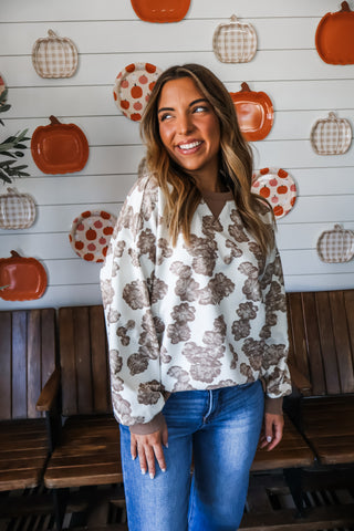 In Full Bloom • Mocha Floral