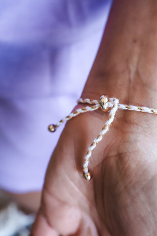 Coastal Cove Braided Bracelet • Sand
