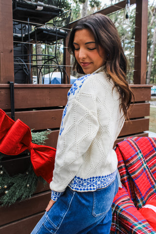 Snow Place Like Home • Cream/Blue