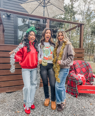 Capture Coziness Half Zip • Red