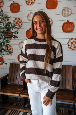Cozy & Classic Stripes • Dark Chocolate