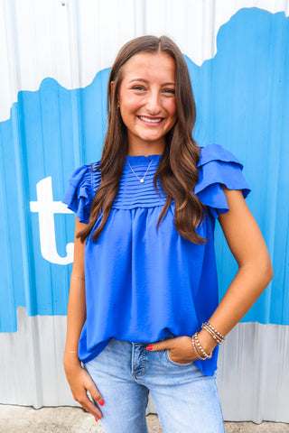 Pleated & Pretty • Blue