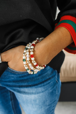 Magic Of Christmas Pearl Bracelet • Multi