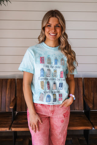 I Am The Door Graphic Tee • Sea Glass
