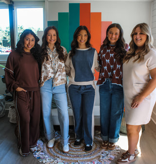 Cozy In Colorblock Pants • Denim Blue