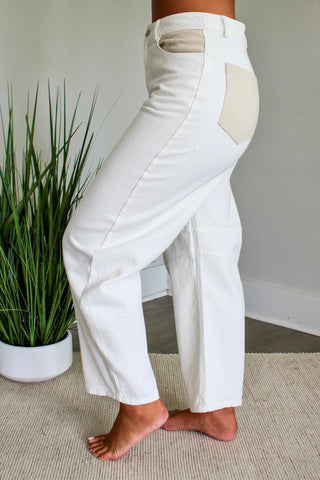 Dakota Barrel Leg Jean • Ivory