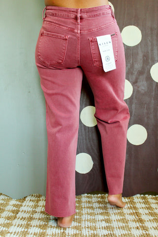 Peyton Straight Leg | Tummy Control • Rust