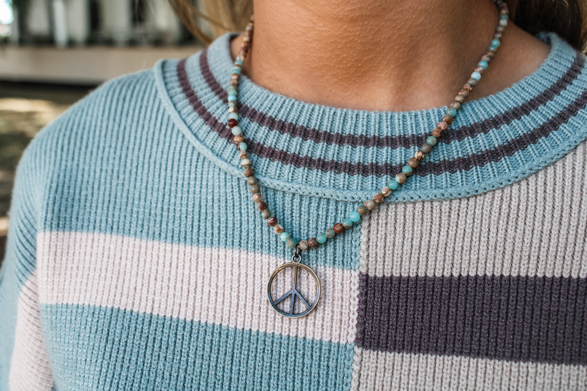 Inner Peace Beaded Necklace • Bronze