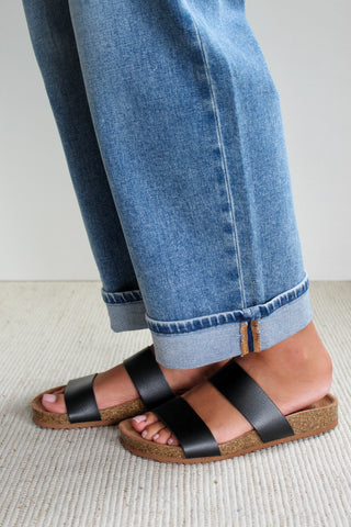 Everly Double Strap Sandal • Black