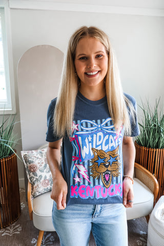 Starstruck Wildcats Graphic Tee • Denim