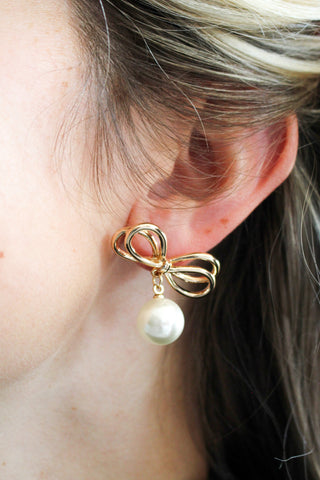 Beautiful Blessings Bow Earrings • Gold
