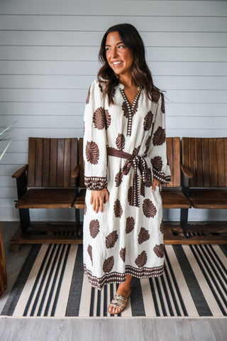 Autumn Leaves Midi • Cream/Brown
