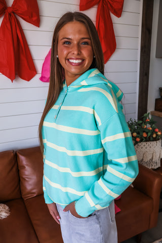 Good Days Ahead Hooded Sweater • Mint