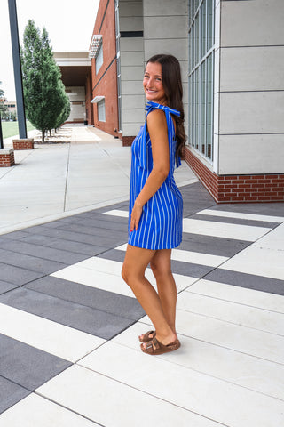 Gameday Social Striped Mini • Blue