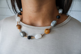 Polished Perfection Necklace • Grey Multi