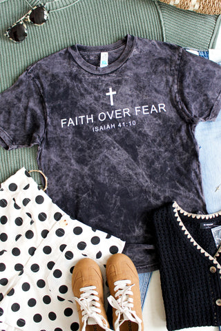 Faith Over Fear Graphic Tee • Mineral Black