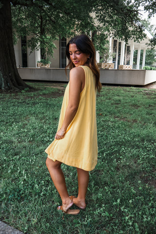 Sunny Spot Pocket Dress • Yellow