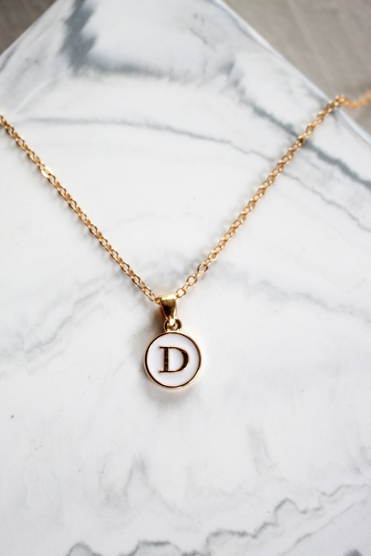 Forever Yours Initial Necklace • D