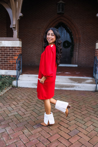 Pretty As Can Be Pocket Dress • Red