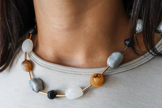 Polished Perfection Necklace • Grey Multi