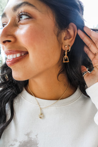 Harlow Horsebit Pendant Necklace • Gold