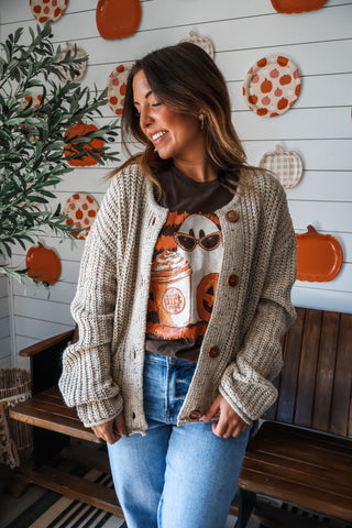 Hayrides & Bonfires Cardigan • Oatmeal