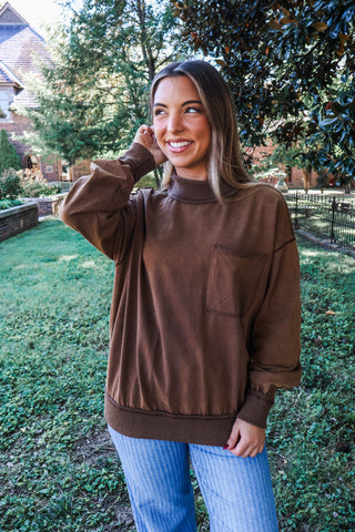 Out Of Pocket Pullover • Brown