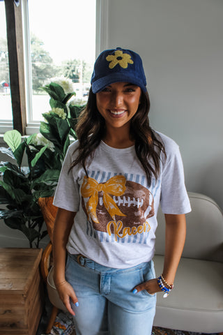 Team Spirit Racers Football Graphic Tee • Heather Grey - FINAL SALE