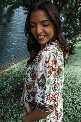 Dress the Part • green floral - FINAL SALE