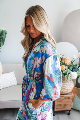 Finding Paradise Pocket Dress • Blue Multi - FINAL SALE