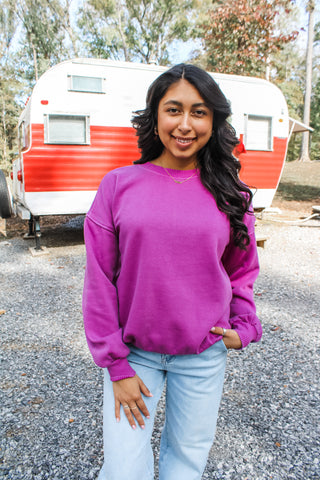 Blazing Bright Pullover • Purple