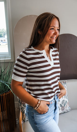 A Casual Classic • Brown Stripe