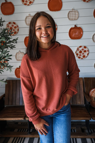 Happy Camper Pullover • Terracotta