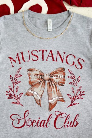 Mustangs Social Club Graphic Tee • Heather Grey - FINAL SALE
