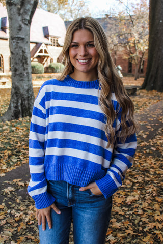 Pine Tree Lane • Blue Stripes